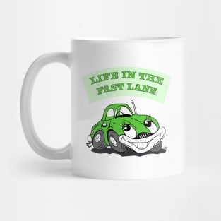 Hot Rods, Life in the Fast Lane, cartoon car Mug